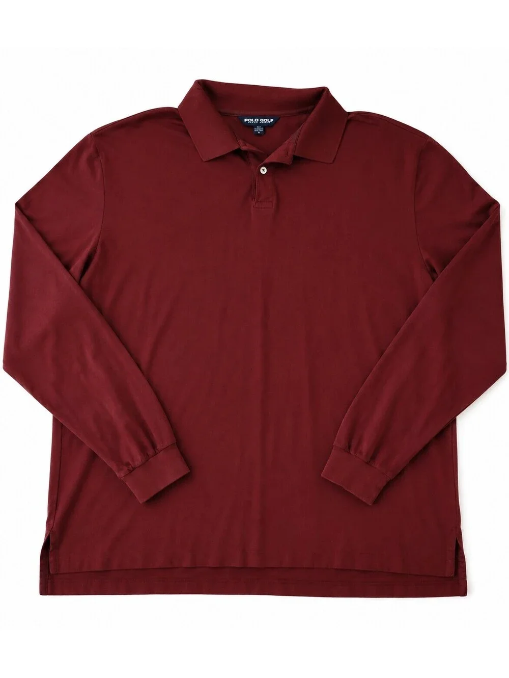 Polo Golf Ralph Lauren Pima Cotton Long-Sleeve Polo Shirt Men's XL Burgundy